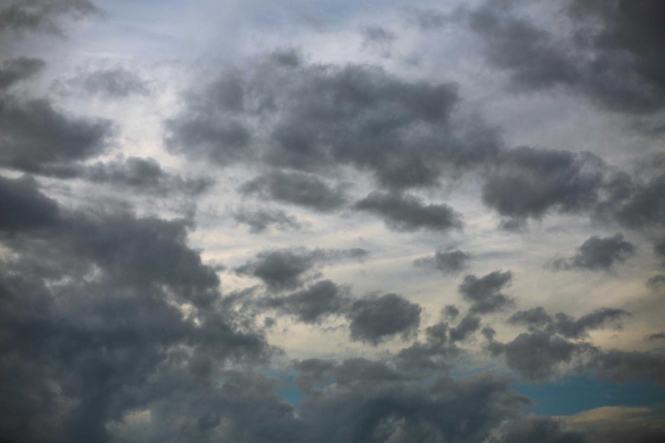storm clouds white sky composition