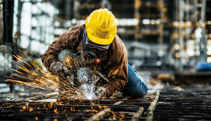 Welding technician working