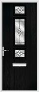 3 Square Strip Door karri glass