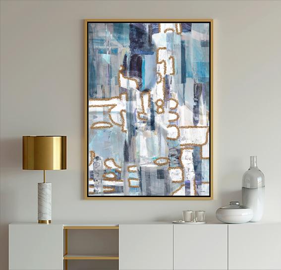 Blue and White Abstract, #Abstract Art, #Dubois Art, #Wall Art, #blue and White, #blue art