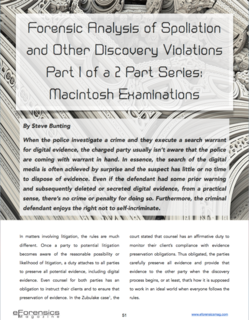 Spoliation Expert Steve Bunting Macintosh eForensicsMag Discovery