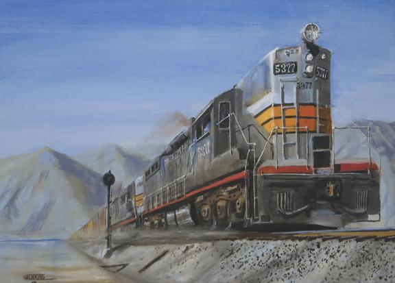 railroad train painting Southern Pacific