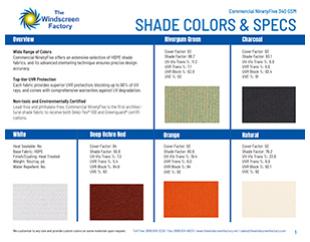 Shade Colors & Specs 4PG Guide