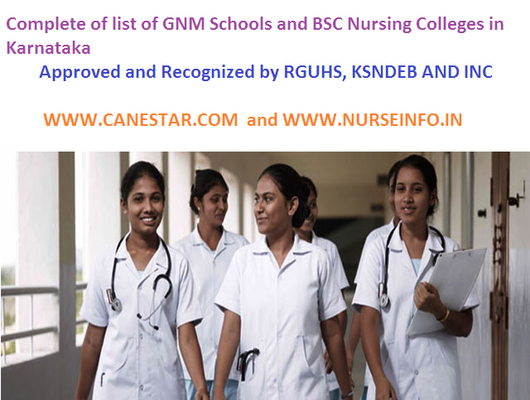 list of GNM nursing school in karnataka