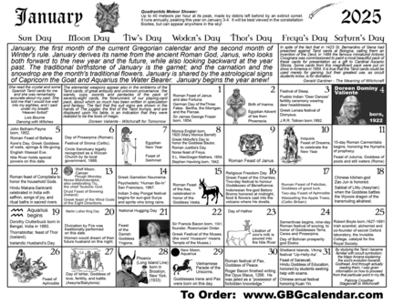 Pagan Calendar