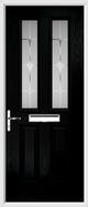 2 Panel 2 Square Composite Door sandblast glass