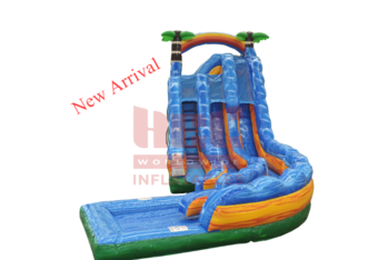 Dbl Ln Tropical Thunder Curve Waterslide