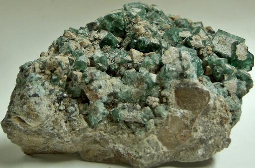 fluorescent FLUORITE, GALENTA, QUARTZ - Rogerley Mine, Rogerley Quarry, Stanhope, Frosterley, Weardale, North Pennines, County Durham, England, United Kingdom