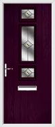 3 Square Strip Composite Door fusion glass