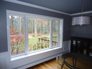 A white painted wide window.
