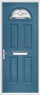 4 Panel 1 Arch Composite Door regal sapphire glass