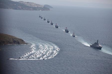 turkish navy on action