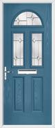 2 Panel 2 Square 1 Arch Composite Door regal opal glass