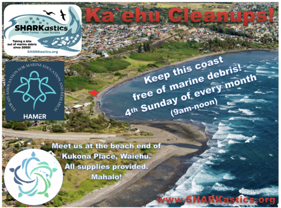 SHARKastics Ka'ehu Beach Cleanup Flyer