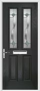 2 Panel 2 Square Composite Door monza glass