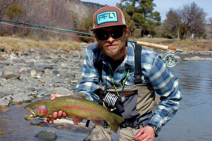 Ryan McVay with a quality wild Paco 'bow captured on a cranefly larva pattern.