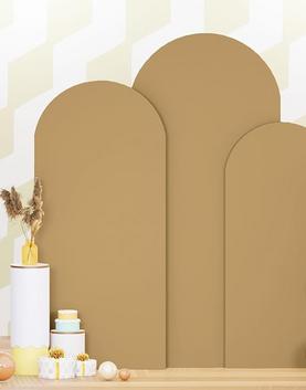 CAMEL BACKDROP FABRIC ARCH COVERS FOR RENT