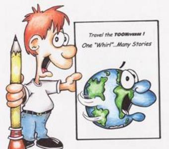 Travel the Tooniverse! A planet looks at the viewer.