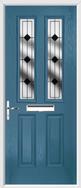 2 Panel 2 Square Composite Door resin lead glass