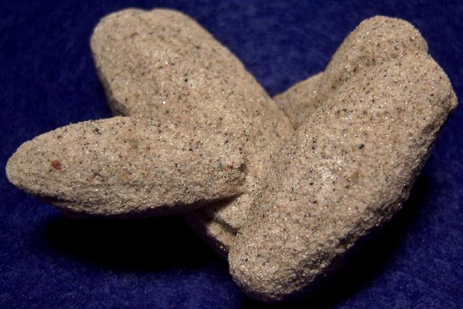 Sand Calcite crystals, Badlands, Pennington County, South Dakota, USA, ex Ted Morley, collected ca. 1960
