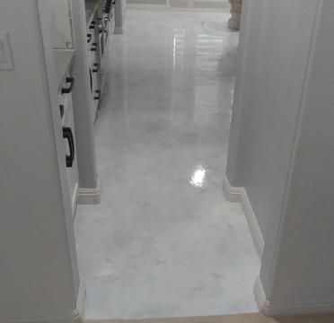 stained polished concrete flooring