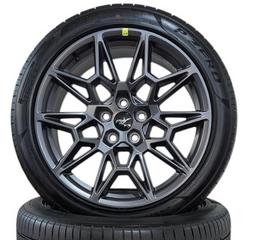 NEW TAKEOFF FORD MUSTANG PERFORMANCE PACKAGE STAGGERED CARBONIZED GRAY WHEELS WITH PIRELLI P ZERO TIRES