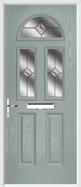 2 Panel 2 Square 1 Arch Composite Door fusion glass