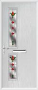 2 Square Composite Door fleur-de-lys glass