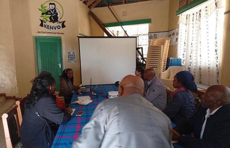 The delegation engages with Kijabe Environment Volunteers (KENVO) during Kereita forest visit