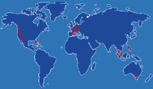 H2Blue Worldwide Retailer Map