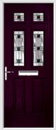 2 Panel 4 Square Composite Door aspen glass