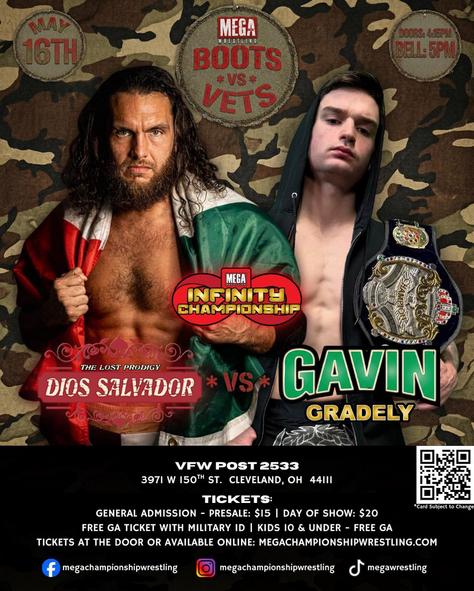 Infinity Championship: Dios Salvador vs Gavin Gradely (c)