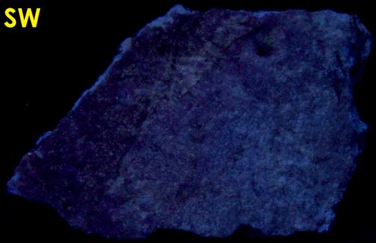 fluorescent CHALCEDONY and MAGNESITE - Bare Hills Serpentine Quarry East, Bare Hills, Baltimore County, Maryland, USA