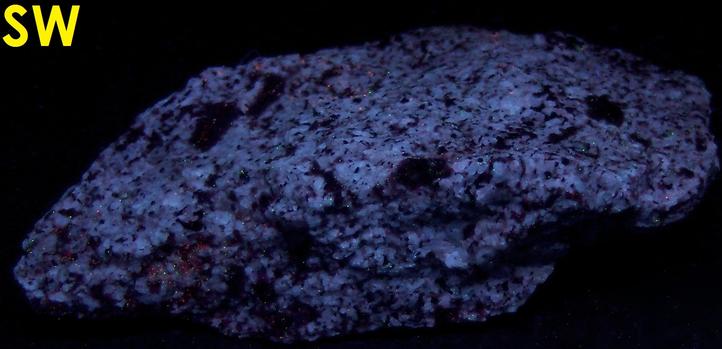 fluorescing MICROCLINE AMAZONITE feldspar with Mica - Franklin, Sussex Co., New Jersey