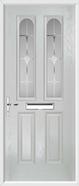 2 Panel 2 Arch Composite Door sandblast glass