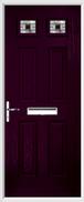 4 Panel 2 Square Composite Door aspen glass