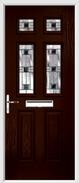 2 Panel 4 Square Composite Door aspen glass