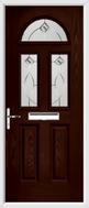 2 panel 2 square 1 arch composite door fusion art glass