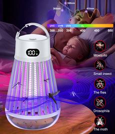 Mosquito Killer Lamp Digital Display Electric Shock Mosquito Trap Light Radiationless Insect Repellent Trap For Bedroom Outdoor Summer Gadgets