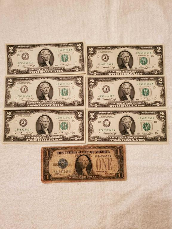 Uncut Sheet $2 X16 EARLY RELEASE Crisp 2 Dollar Notes-REAL INVESTMENT 
