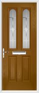 2 Panel 2 Arch Composite Door sandblast glass