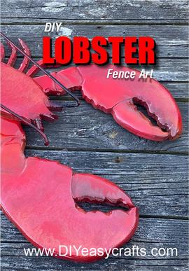 DIY Lobster Fence Decoration