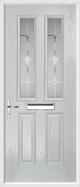 2 Panel 2 Square Composite Door sandblast glass