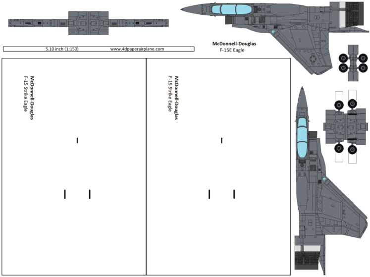 4D model template of McDonnell Douglas F-15 Eagle