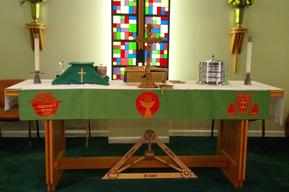 Altar with Green Vestments