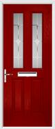 2 Panel 2 Square Composite Door sandblast glass