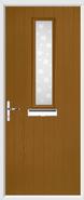 1 Square Composite Door bubbles glass