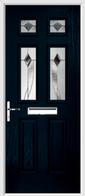 2 Panel 4 Square Composite Door monza glass