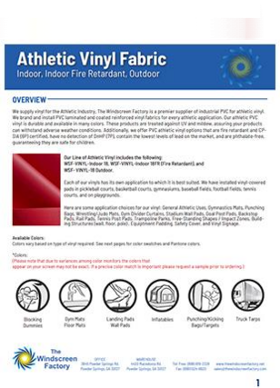 Athletic Vinyl Fabric 4PG Guide