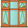 Style 74 oak window